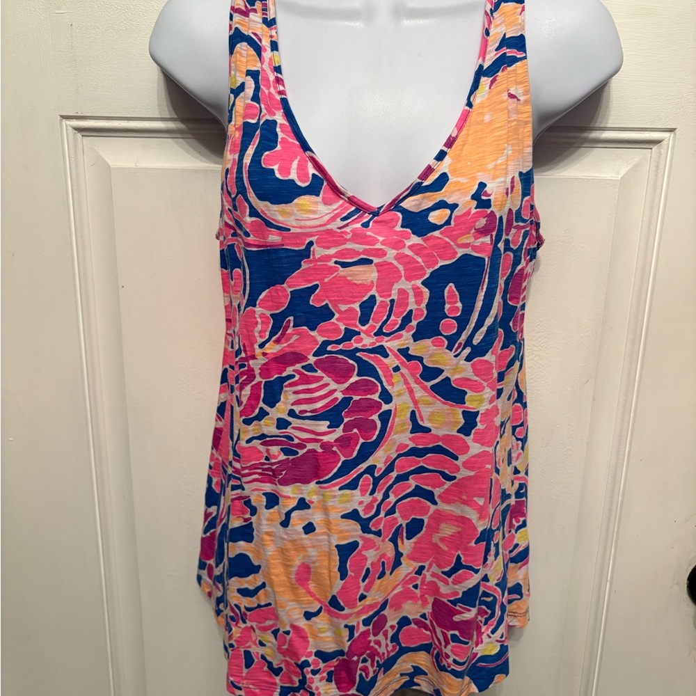 Lilly Pulitzer Pink and Blue Patterned Top